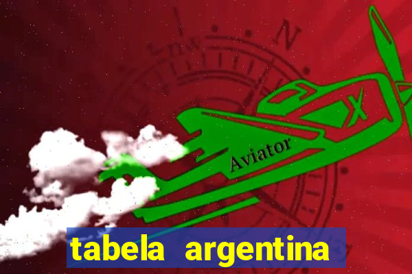 tabela argentina torneo betano